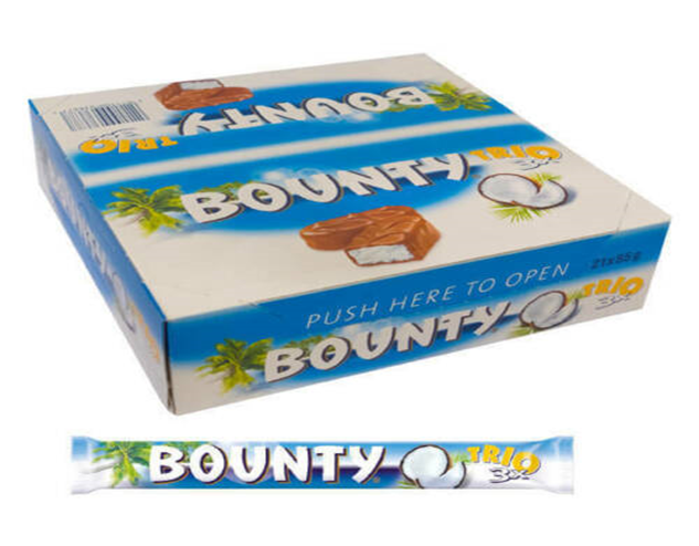 Bounty Chocolate Bars – 24 x 57g (Standard Size) Box