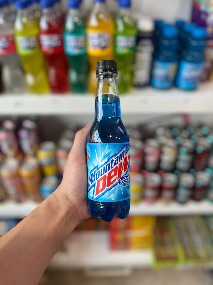 Mountain Dew Blue Shock – 24 x 400ml Bottles (Berry Citrus Flavour)